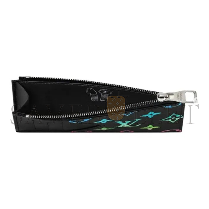 LOUIS VUITTON MURAKAMI VICTOR MONOGRAM MUTATION WALLET BLACK M12641 (14.5*8cm)